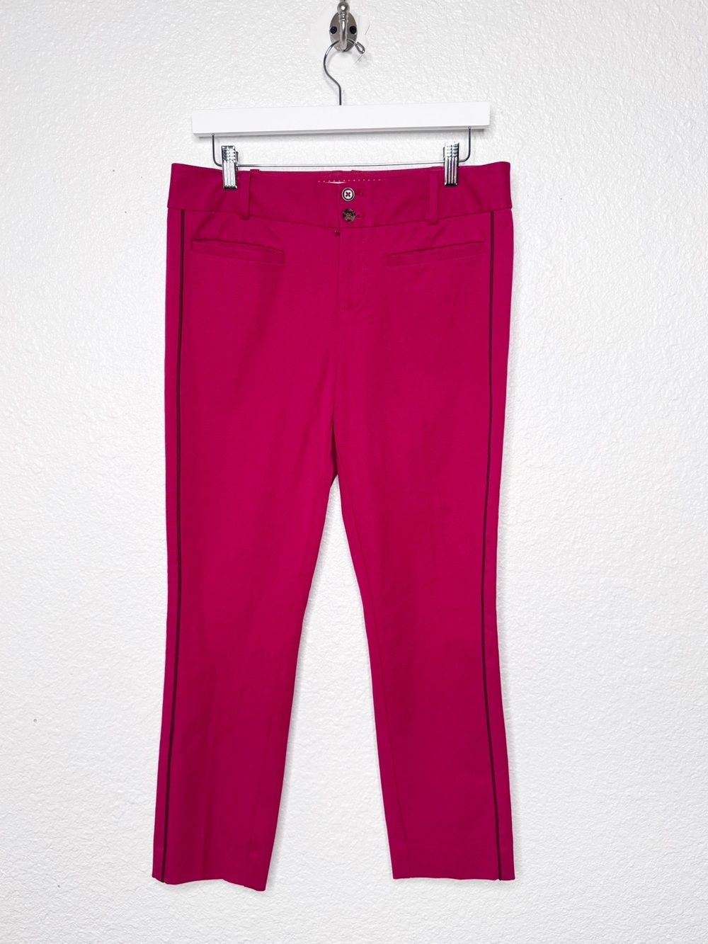 Anthropologie Essential Slim Cranberry Ankle Pants Size 10